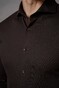 Desoto Luxury Regal Twill Design Shirt Dark Brown Melange
