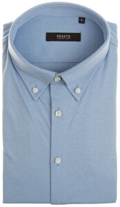 Desoto Luxury Short Sleeve Piqué Button Down Overhemd Indigo
