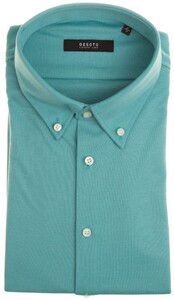 Desoto Luxury Short Sleeve Piqué Button Down Overhemd Turquoise