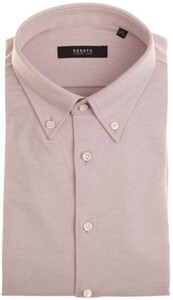 Desoto Luxury Short Sleeve Pique Button Down Shirt Light Pink