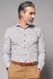 Desoto Luxury Squares Dots Fantasy Overhemd Wit-Bruin