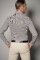 Desoto Luxury Stripe Pattern Shirt Brown