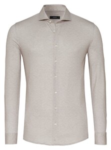 Desoto Luxury Subtle Herringbone Shark Collar Overhemd Zand