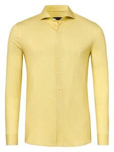 Desoto Luxury Uni Color Minimal Texture Overhemd Geel