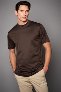 Desoto Luxury Uni Color Round Neck T-Shirt Bruin