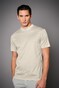 Desoto Luxury Uni Color Round Neck T-Shirt Greige