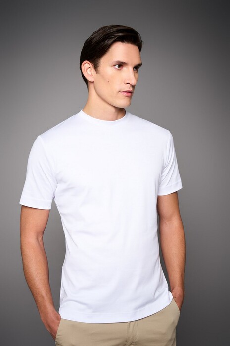 Desoto Luxury Uni Color Round Neck T-Shirt White