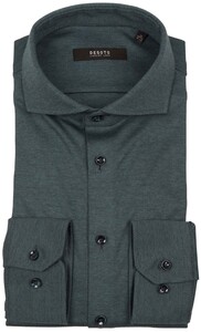 Desoto Luxury Uni Luxury Cotton Overhemd Donker Groen Melange