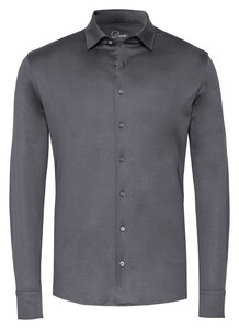 Desoto Luxury Uni Solid Color Two-Ply Cotton Luxury Collar Shirt Dark Gray