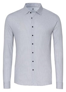 Desoto Minimal Short Lines Pattern Overhemd Grijs