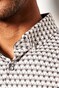 Desoto Modern Button Down Minimal Pattern Shirt White-Sandy