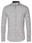 Desoto Modern Button Down Minimal Pattern Shirt White-Sandy