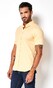 Desoto Modern Button Down Pique Optics Jersey Shirt Yellow