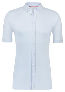 Desoto Modern Button Down Short Sleeve Cityshirt Overhemd Licht Blauw