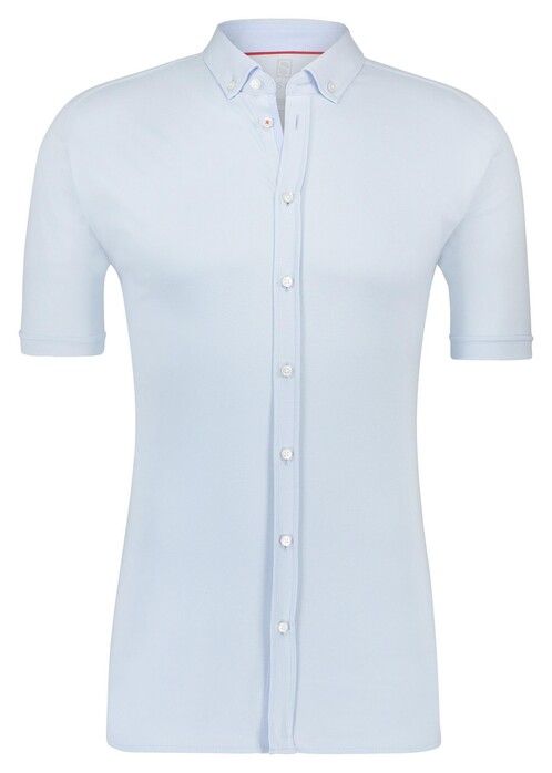 Desoto Modern Button Down Short Sleeve Cityshirt Overhemd Licht Blauw
