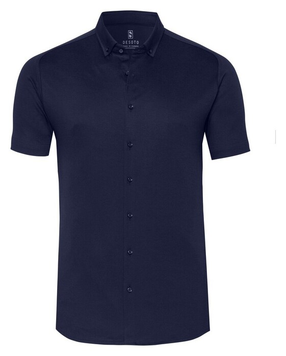 Desoto Modern Button Down Short Sleeve Cityshirt Overhemd True Navy