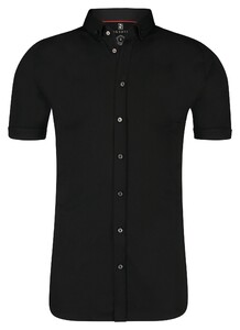 Desoto Modern Button Down Short Sleeve Cityshirt Overhemd Zwart