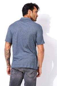Desoto Multi Fantasy Circles Polo Navy-Khaki