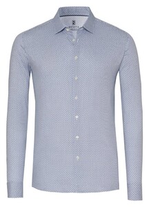 Desoto Multi Mini Dot Squares Overhemd Blauw-Wit