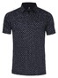 Desoto Multi Rings Pattern Polo Dark Navy