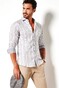 Desoto Multi Stripe Shirt White-Beige