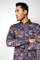 Desoto Rich Paisley Fantasy Shirt Navy-Brown