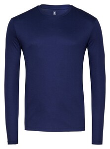 Desoto Roundneck Long Sleeve Uni Cotton T-Shirt Dark Navy