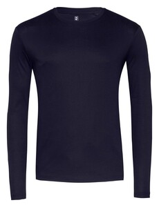 Desoto Roundneck Long Sleeve Uni Cotton T-Shirt Navy
