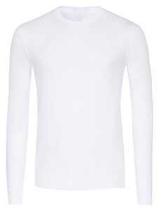 Desoto Roundneck Long Sleeve Uni Cotton T-Shirt White