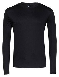 Desoto Roundneck Long Sleeve Uni Cotton T-Shirt Zwart