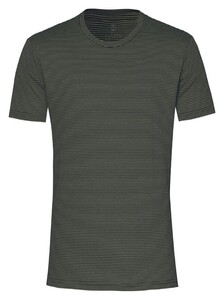 Desoto Roundneck Stripe T-Shirt Green