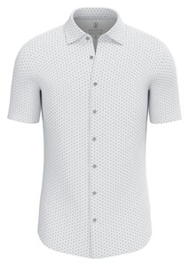 Desoto Short Sleeve Circles Stripe Pattern Overhemd Grijs