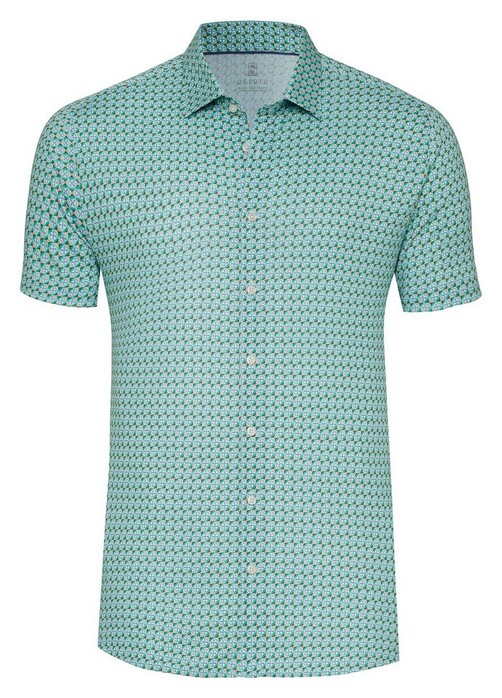 Desoto Sicilian Tiles Pattern Shirt Green-Blue