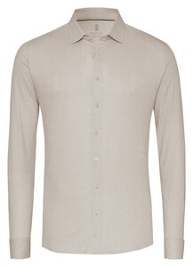 Desoto Solid Color Oxford Look Overhemd Beige