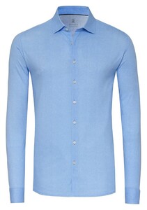 Desoto Solid Color Oxford Look Overhemd Blauw