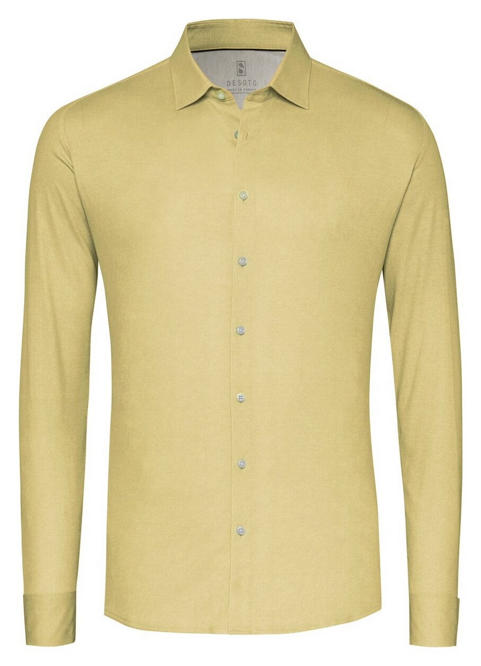 Desoto Solid Color Oxford Look Overhemd Geel
