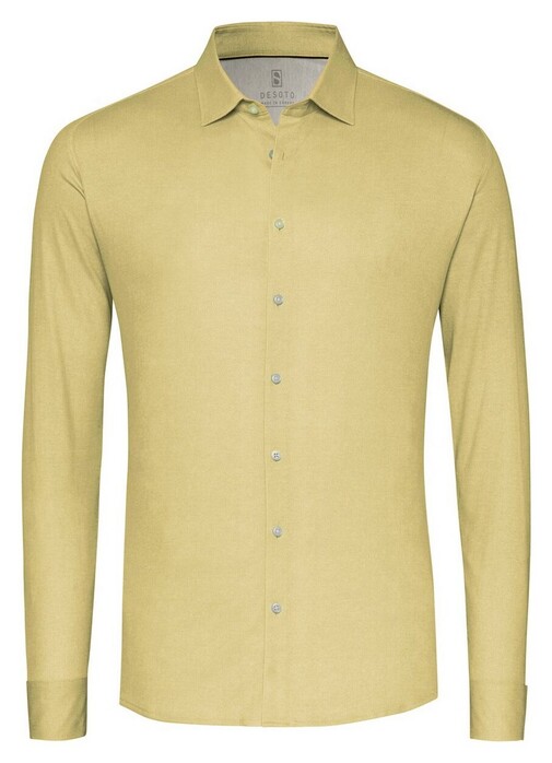 Desoto Solid Color Oxford Look Overhemd Geel