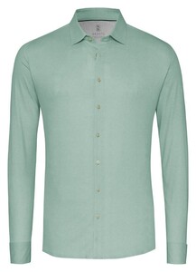Desoto Solid Color Oxford Look Overhemd Licht Groen