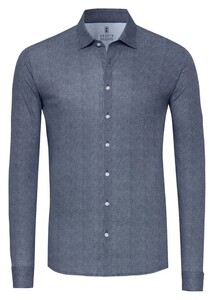 Desoto Solid Color Oxford Look Overhemd Navy