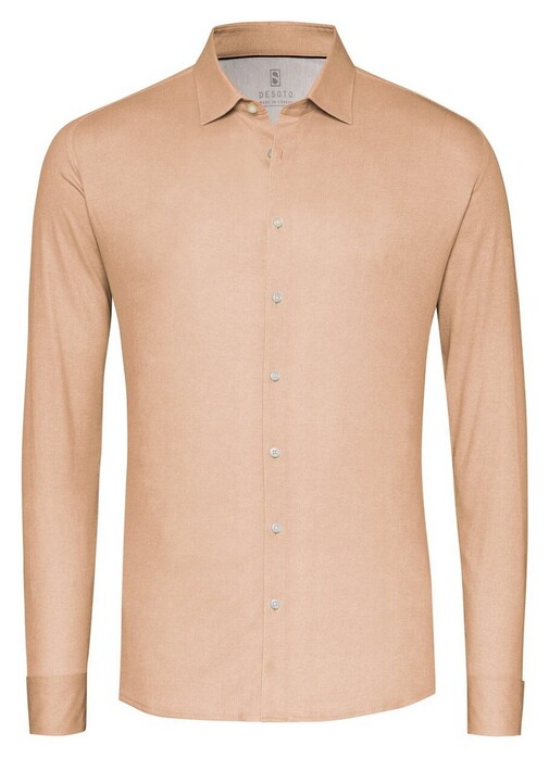 Desoto Solid Color Oxford Look Overhemd Oranje