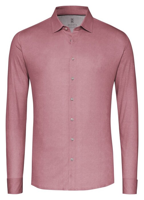 Desoto Solid Color Oxford Look Overhemd Rood