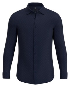 Desoto Subtle Fantasy Check Shirt Navy