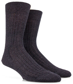 Doré Doré Rib Sock Mixed Wool Socks Anthracite Grey