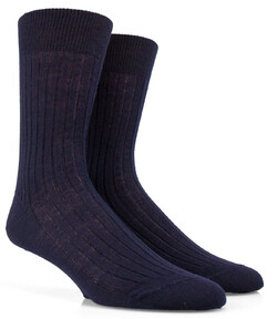 Doré Doré Rib Sock Mixed Wool Socks Navy
