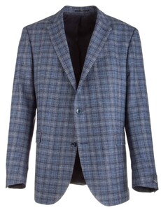 EDUARD DRESSLER James Shaped Fit Silk Touch Check Jacket Blue