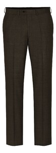 EDUARD DRESSLER Jim Shaped Fit Luxury Pants Dark Brown Melange
