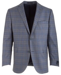 EDUARD DRESSLER Sean Shaped Fit Blue-Grey Check Jacket Blue-Grey