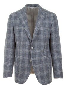 EDUARD DRESSLER Sendrik Luxury High Comfort Summer Check Jacket Blue