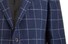 EDUARD DRESSLER Shaped Fit Linen-Cotton Check Colbert Midden Blauw