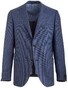 EDUARD DRESSLER Shaped Fit Linen Mix Shirt Jacket Colbert Midden Blauw